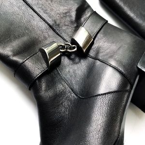 Stuart Weitzman NAPPA Leather SKIPAROUND Mid-Calf Moto Boots RARE